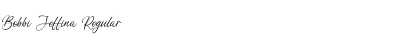Download Bobbi Jeffina Regular Font Title Preview