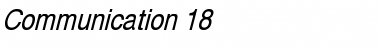 Download Communication 18 Regular Font Title Preview