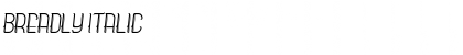 Download Breadly Italic Font Title Preview