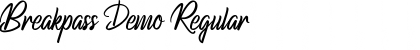 Download Breakpass Demo Regular Font Title Preview
