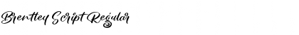 Download Brentley Script Regular Font Title Preview