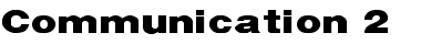Download Communication 2 Regular Font Title Preview