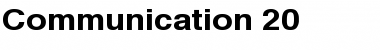 Download Communication 20 Regular Font Title Preview