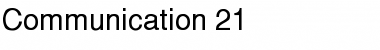 Download Communication 21 Regular Font Title Preview