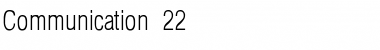 Download Communication 22 Regular Font Title Preview
