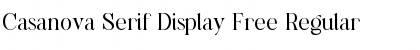 Download Casanova Serif Display Free Regular Font Title Preview