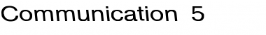 Download Communication 5 Regular Font Title Preview