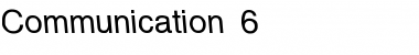 Download Communication 6 Regular Font Title Preview