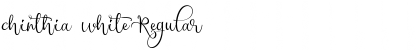Download chinthia white Regular Font Title Preview
