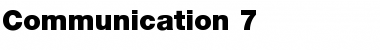 Download Communication 7 Regular Font Title Preview
