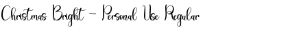 Download Christmas Bright - Personal Use Regular Font Title Preview