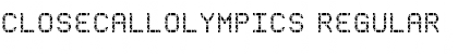 Download CloseCallOlympics Regular Font Title Preview