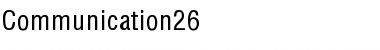 Download Communication26 Regular Font Title Preview
