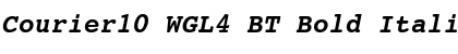 Download Courier10 WGL4 BT Bold Italic Font Title Preview