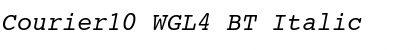 Download Courier10 WGL4 BT Italic Font Title Preview