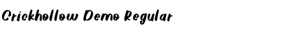 Download Crickhollow Demo Regular Font Title Preview