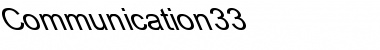 Download Communication33 Regular Font Title Preview