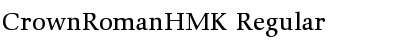 Download CrownRomanHMK Regular Font Title Preview
