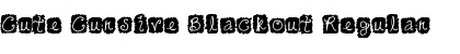 Download Cute Cursive Blackout Regular Font Title Preview