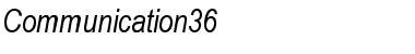 Download Communication36 Regular Font Title Preview