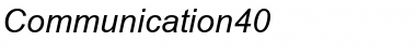 Download Communication40 Italic Font Title Preview