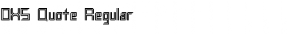 Download DXS Quote Regular Font Title Preview