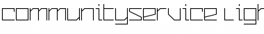 Download CommunityService Light Font Title Preview