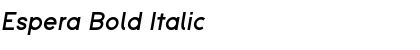Download Espera Bold Italic Font Title Preview