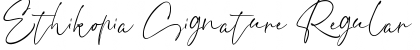 Download Ethikopia Signature Regular Font Title Preview