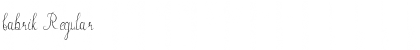 Download fabrik Regular Font Title Preview
