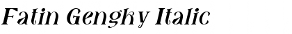 Download Fatin Gengky Italic Font Title Preview