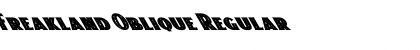 Download Freakland Oblique Regular Font Title Preview
