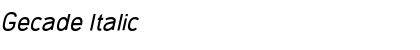 Download Gecade Italic Font Title Preview