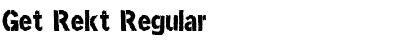 Download Get Rekt Regular Font Title Preview