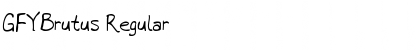 Download GFYBrutus Regular Font Title Preview