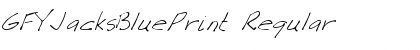 Download GFYJacksBluePrint Regular Font Title Preview