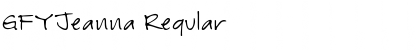 Download GFYJeanna Regular Font Title Preview