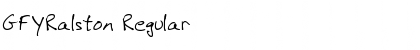 Download GFYRalston Regular Font Title Preview