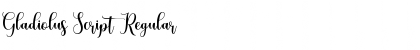 Download Gladiolus Script Regular Font Title Preview