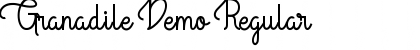 Download Granadile Demo Regular Font Title Preview
