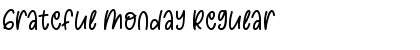 Download Grateful Monday Regular Font Title Preview