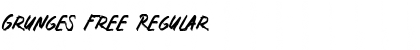Download Grunges Free Regular Font Title Preview