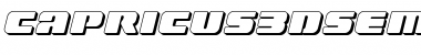 Download Capricus 3D Semi-Straight Regular Font Title Preview