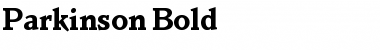Download Parkinson Bold Font Title Preview
