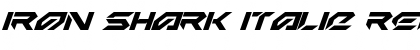 Download Iron Shark Italic Regular Font Title Preview