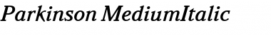Download Parkinson Italic Font Title Preview
