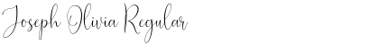 Download Joseph Olivia Regular Font Title Preview