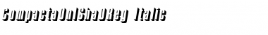 Download CompactaOnlShaDReg Italic Font Title Preview