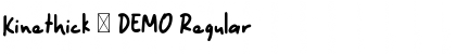 Download Kinethick - DEMO Regular Font Title Preview