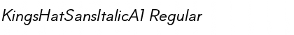 Download KingsHatSansItalicA1 Regular Font Title Preview